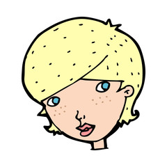 cartoon friendly woman