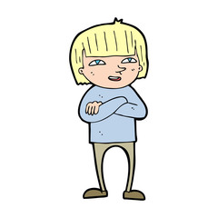 cartoon happy person