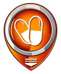 Pills orange pointer