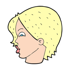 cartoon female face