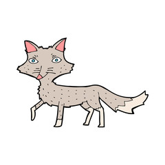 cartoon little wolf