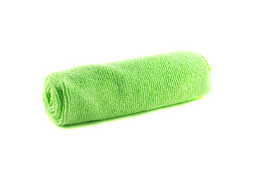 A roll of green towel