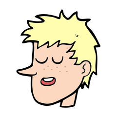 cartoon happy boy face