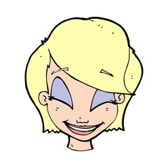 Obraz premium cartoon pretty female face