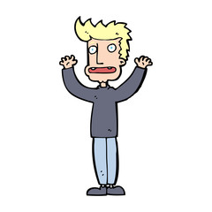 cartoon stressed man