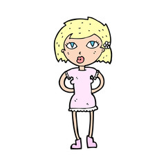 cartoon woman