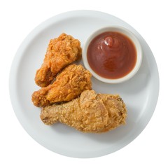 Delocious Fried Chicken Wings with Tomato Sauce