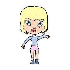 cartoon woman making gesture