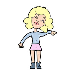cartoon woman only joking