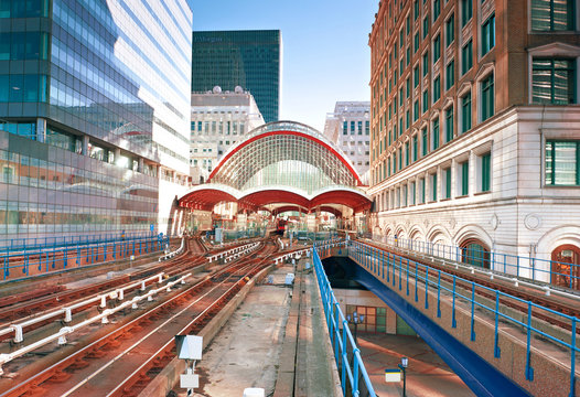 Canary Wharf Station In London
