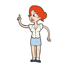 cartoon woman with great idea