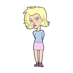 cartoon woman