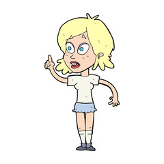 cartoon woman asking question