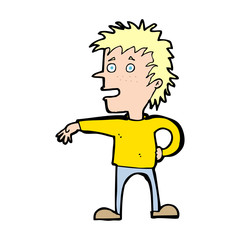 cartoon man making dismissive gesture