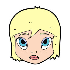 cartoon female face