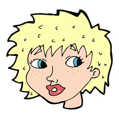 cartoon surprised woman