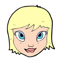 cartoon female face