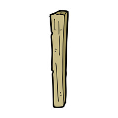 cartoon wooden post