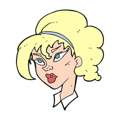 cartoon pretty woman