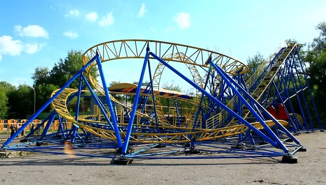 attraction small roller-coaster in Ukraine