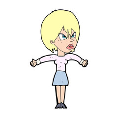 cartoon annoyed girl
