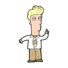 Fototapeta premium cartoon bored man asking question