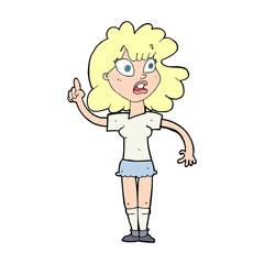 cartoon woman making point