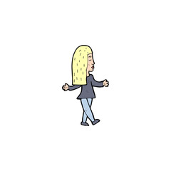 cartoon woman shrugging shoulders