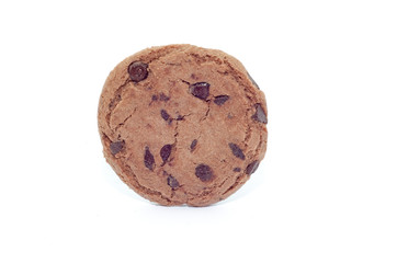 chocolate brownie cookies on white