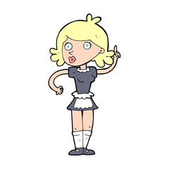 cartoon surprised maid