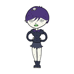 cartoon pretty vampire girl