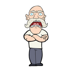 cartoon angry man