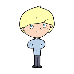 Obraz premium cartoon happy boy