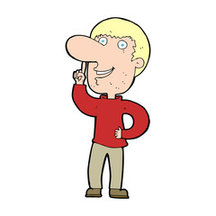 cartoon man with idea