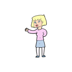 cartoon woman explaining