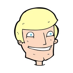 cartoon grinning man