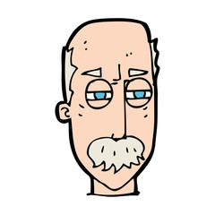 cartoon annoyed old man
