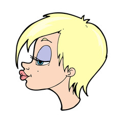 cartoon pretty woman