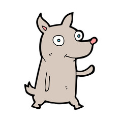 cartoon little dog waving