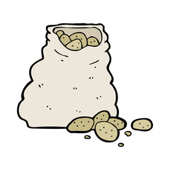 cartoon sack of potatoes