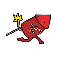 cartoon funny firework character