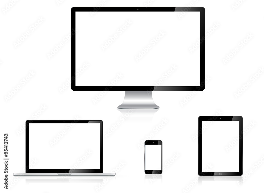 Poster modern digital tech device collection