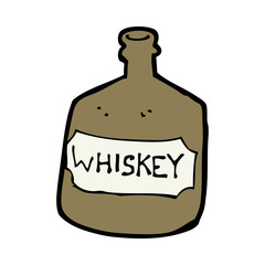 cartoon old whiskey bottle