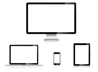 Modern digital tech device collection