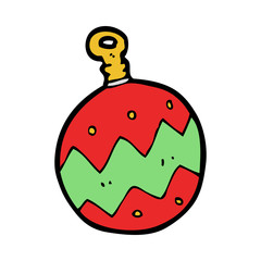 cartoon christmas bauble