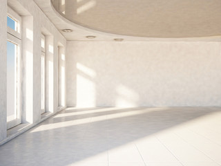 Obraz premium empty room with a big window