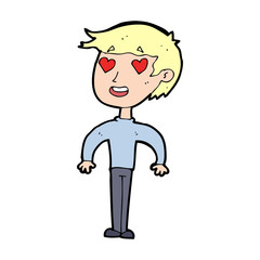 cartoon man in love