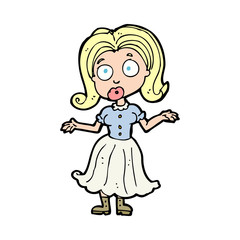 cartoon confused girl