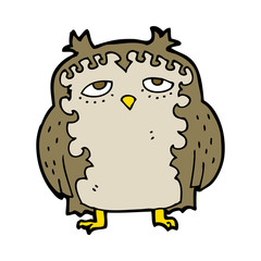 cartoon wise old owl