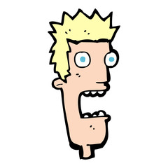 cartoon shocked man's face